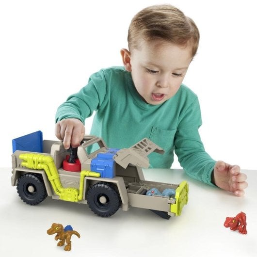 Figurine Fisher Price Imaginext Jurassic World HRK69 Camion Multicolore 4 Figurines
