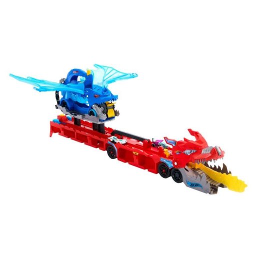 Veículo de pista Hot Wheels City Ultimate Dual Dragon Transporter Plástico Multicolor