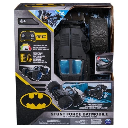 Carro Telecomandado SPIN MASTER Stunt Force Batmobile 4WD Turbo Preto/Azul