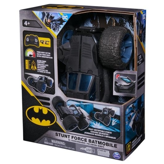 Carro Telecomandado SPIN MASTER Stunt Force Batmobile 4WD Turbo Preto/Azul