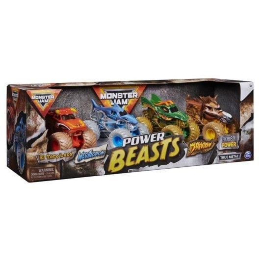 Camión Monster Jam Spin Master Monster Mutt Pack 4 Metálicos 1:64 Multicolor