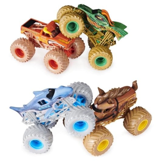 Camión Monster Jam Spin Master Monster Mutt Pack 4 Metálicos 1:64 Multicolor
