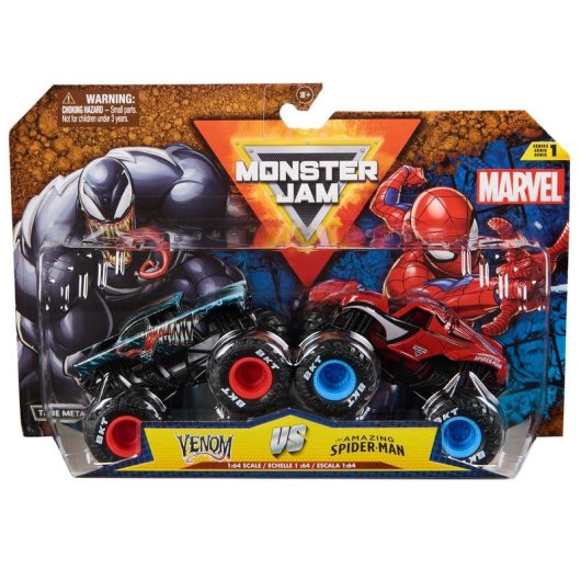 Monster truck Spin Master Monster Jam Marvel Venom vs Spiderman 1:64 Métal