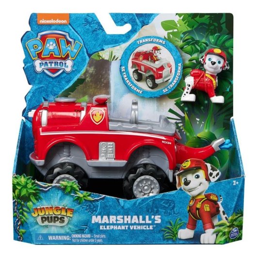 Coche de policía Spin Master PAW Patrol Jungle Pups Chase con figura y lanzador