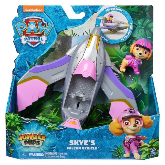 Coche de policía Spin Master PAW Patrol Jungle Pups Chase con figura y lanzador