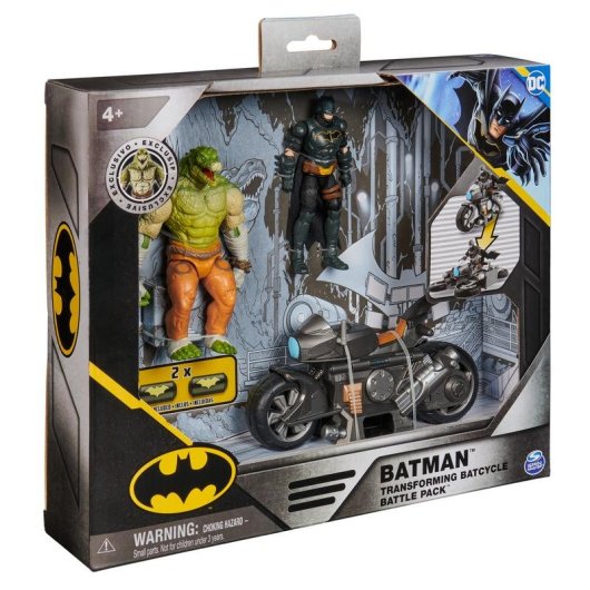 Motorrad Spin Master Batman Transforming Batcycle Battle Pack mit Figuren 10 cm