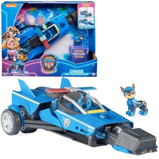 Carro Polícia Spin Master 6067497 Chase PAW Patrol Luzes Sons Transformável
