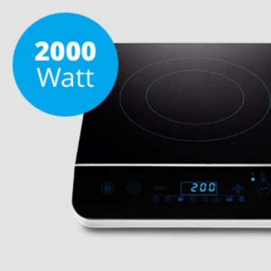 Placa Indução MEDION MD 17595 Compacta 2000W Vidro Preto