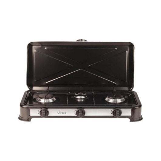 Placa de gas Ardes ODINO 3 negra 3 zonas esmaltada 59,5 cm