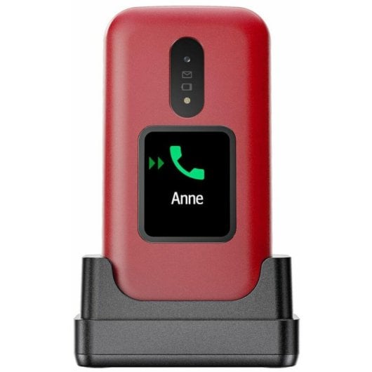 Teléfono móvil Doro 2880 concha 4G SIM única Bluetooth Rojo Blanco
