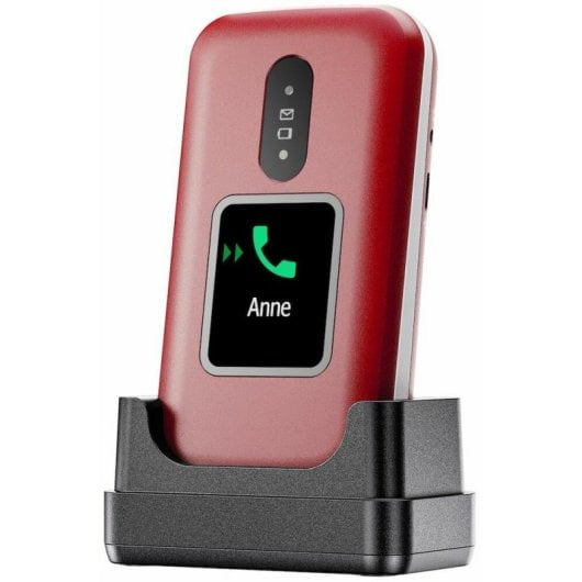 Teléfono móvil Doro 2880 concha 4G SIM única Bluetooth Rojo Blanco