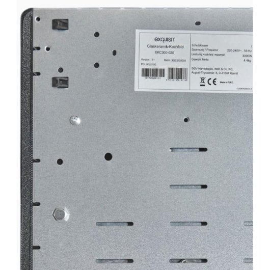 Placa Exquisit EKC300-020 Integrada 2 Zonas Cerámica Vidrio Negro 29 cm