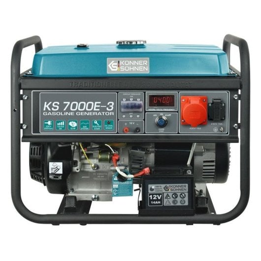 Gerador Könner & Söhnen KS 7000E-3 5000W 400V 25L Gasolina Manual/Eletrónico