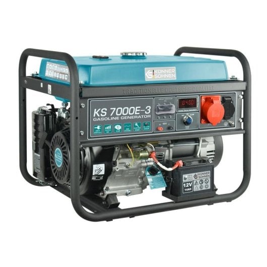 Gerador Könner & Söhnen KS 7000E-3 5000W 400V 25L Gasolina Manual/Eletrónico