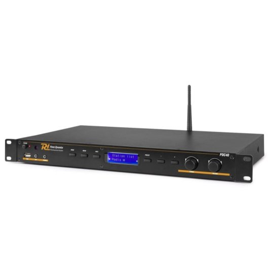 Sintonizador de audio Power Dynamics PDC40 DAB+ FM 40 emisoras Negro