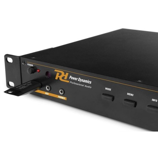 Sintonizador de audio Power Dynamics PDC40 DAB+ FM 40 emisoras Negro
