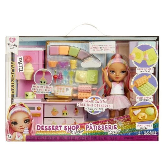 Poupée Rainbow High Little Dessert Shop avec Kandy Playset robe amovible 14 cm multicolore