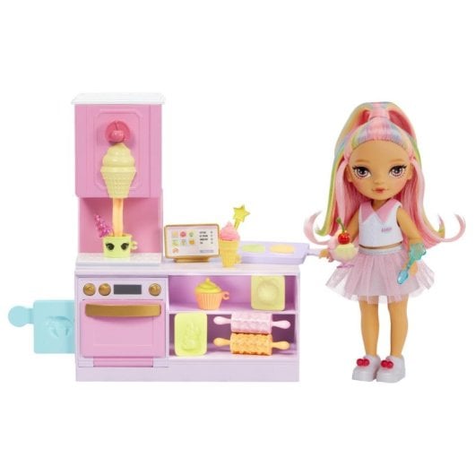 Poupée Rainbow High Little Dessert Shop avec Kandy Playset robe amovible 14 cm multicolore