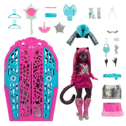 Boneca Mattel Monster High Skulltimate Secrets JBG82 Multicolor com Roupas Removíveis e Membros Flexíveis