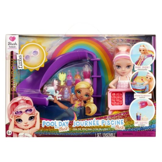 Poupée Rainbow High Little Pool Day Blush Playset robe amovible 14 cm multicolore