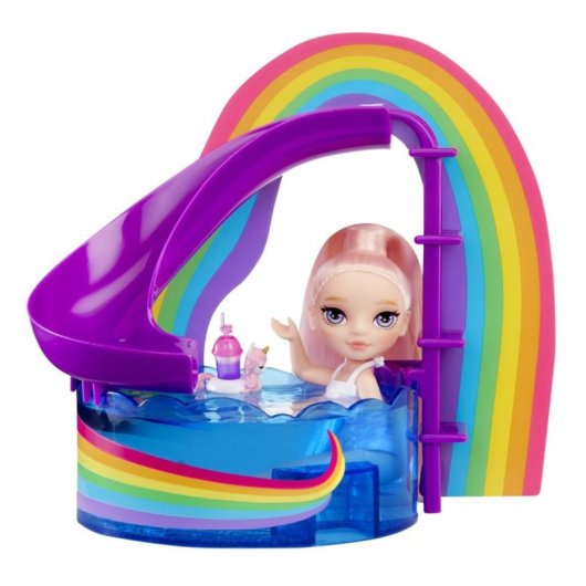 Poupée Rainbow High Little Pool Day Blush Playset robe amovible 14 cm multicolore