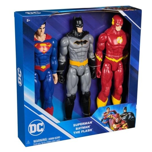 Figura de Ação Spin Master 6072364 DC Comics Superman Batman The Flash 30 cm Pack