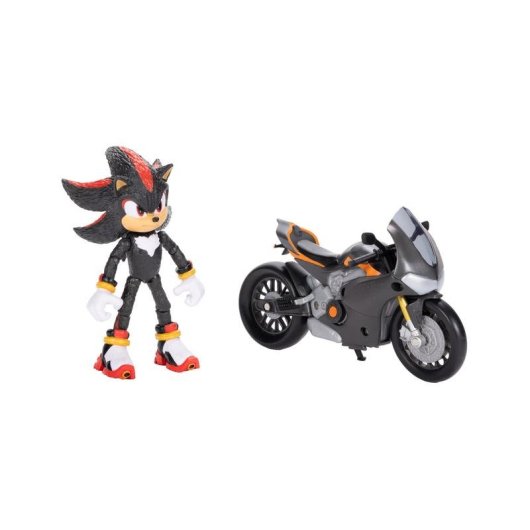 Figure de jeu JAKKS PACIFIC Sonic the Hedgehog 3 Shadow avec moto, articulée