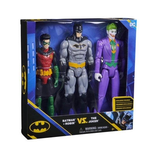 Figura de acción Spin Master Batman Pack 3 figuras 30 cm articuladas DC Comics
