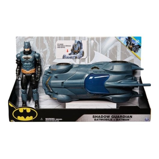 Coche Batman Spin Master Shadow Guardian Batmóvil con Figura 30 cm y Detalles Realistas