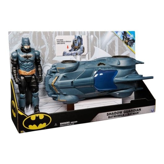 Coche Batman Spin Master Shadow Guardian Batmóvil con Figura 30 cm y Detalles Realistas