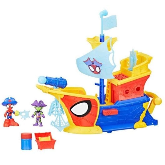 Conjunto de Brinquedo Hasbro Marvel Spidey and his Amazing Friends Water-Webs Webs Ahoy Bubble Pirate Ship Multicolor