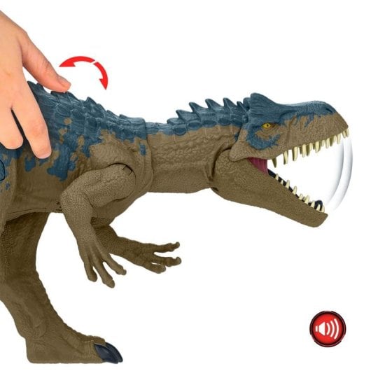 Figura de Juguete Mattel Jurassic World HRX50 Dinosaurio com efeitos sonoros e luzes
