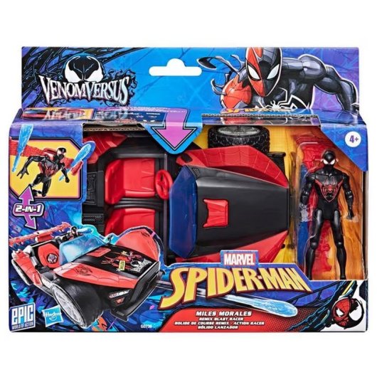 Coche de Juguete Hasbro Spider-Man VenomVersus Miles Morales con Figura y Accesorios