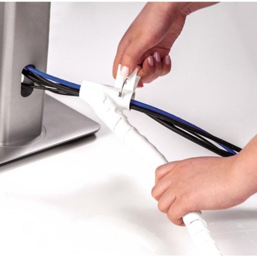 Organizador de Cabos Fellowes CableZip Tubo Flexível 2 m Branco