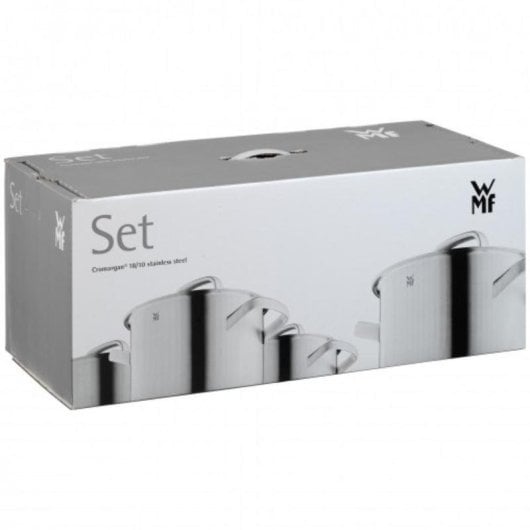 Kochtopfset WMF 0730036040 Edelstahl Glasdeckel Induktion Spülmaschinenfest