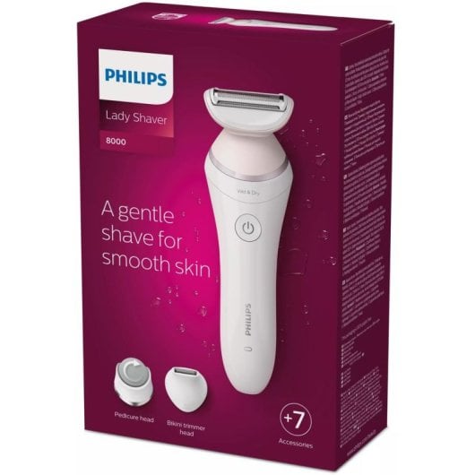 Elektrorasierer Philips Lady Shaver Series 8000 BRL176/00 Kabellos 120min Nass- und Trockenrasur 2 Einstellungen 3 Aufsätze