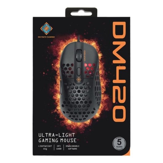 Ratón DELTACO GAM-106 USB Tipo A 6400 DPI Preto 6 Botões Gaming