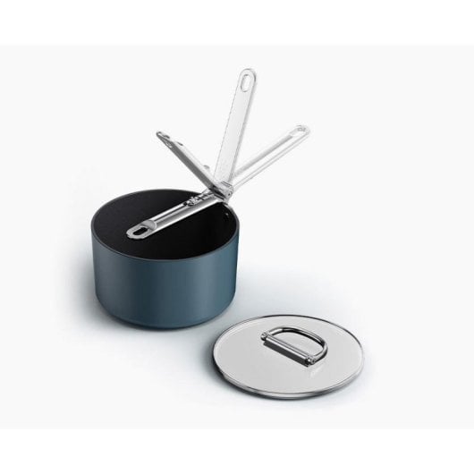 Casseruola Joseph Joseph Space Alluminio 19 cm Rivestimento Ceramico Manico Pieghevole