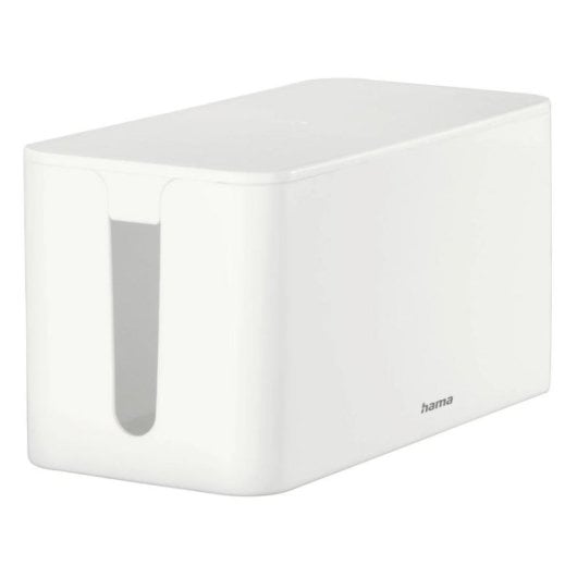 Organisateur de câbles Hama Mini Blanc Boîte de rangement plastique 23,5x11,5x12 cm