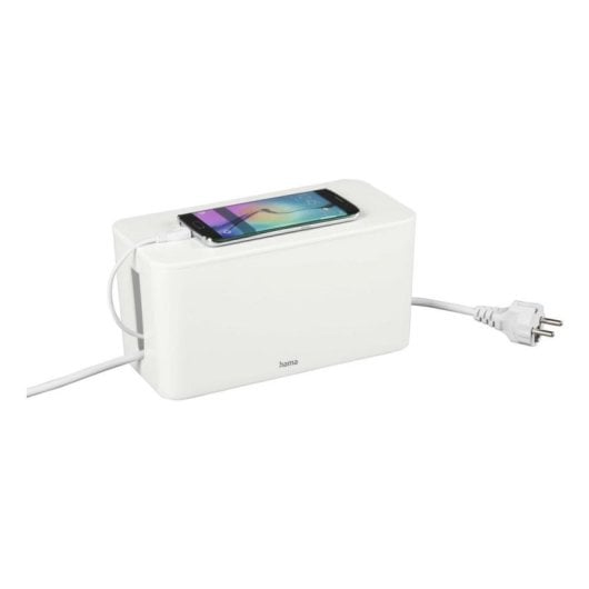 Organisateur de câbles Hama Mini Blanc Boîte de rangement plastique 23,5x11,5x12 cm