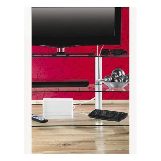 Organisateur de câbles Hama Mini Blanc Boîte de rangement plastique 23,5x11,5x12 cm