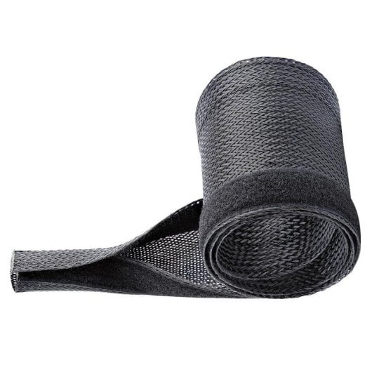 Gaine de câble Startech 3m Gestion Flexible Polyester Noir 3cm Diamètre