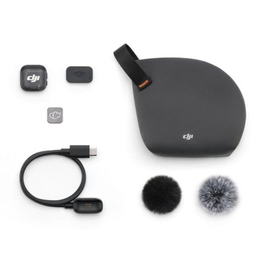 Mikrofon DJI MIC 3 Transmitter Bodypack kabellos LED-Anzeige Schwarz Grau