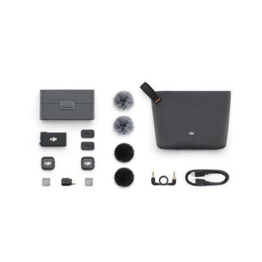 Microfono DJI Mic 3 wireless omnidirezionale con custodia di ricarica