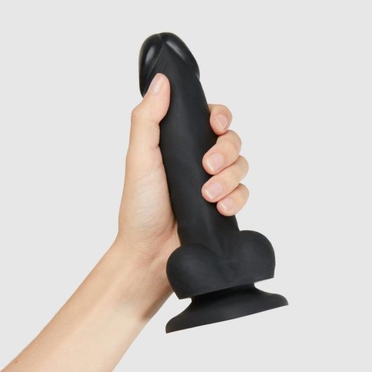 Consolador STRAP-ON-ME Realistic Silicone Preto 180 mm com Ventosa
