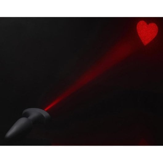 Plug anal Booty Sparks Laser Heart LED 4 velocidades bateria integrada 3,3 mm