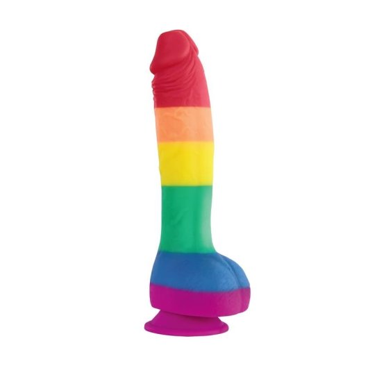 Consolador realista Nsnovelties NSN-0408-08 silicona multicolor 25,4 cm ventosa