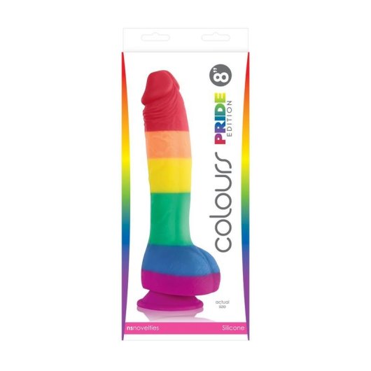 Consolador realista Nsnovelties NSN-0408-08 silicona multicolor 25,4 cm ventosa