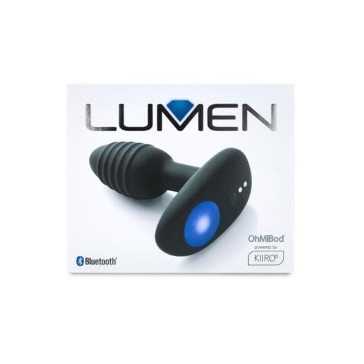 Tapón anal Kiiroo Lumen silicona negra batería integrada 3,3 cm diámetro