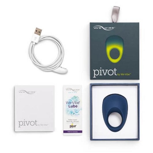 Anel para Pénis WE-VIBE Pivot Silicone Azul Bateria Integrada Vibratório